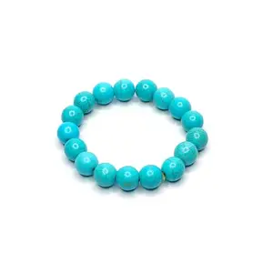 The Cosmic Connect Turquoise 12mm Bead Healing Fang Shui Bracelet | Recharge Your Spirit with Healing Protection, Balance and Peace of Mind | Money and Good Luck