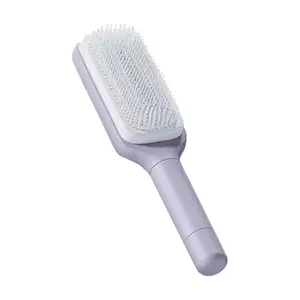LAVENTHA Self-Cleaning Anti-Static Massage Comb, Hair Brush, Retractable Rotary Lift Comb, Women's Hair Styling Tool (SQUARE MASSAGE COMB)