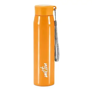 MILTON Handy 850 Stainless Steel Water Bottle, 780 ml water bottles, Single walled, Leak-Proof, Rust-free Steel Bottle, Easy Grip, Easy to Carry, Travel Bottle, Orange