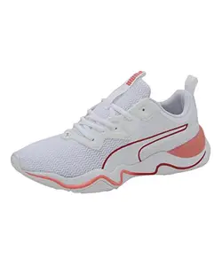 Puma Womens Zone Xt WNS White-American Beauty-Georgia Peach Running Shoe - 6 UK (19303115)