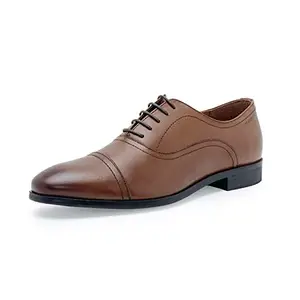 Red Tape Formal Oxford Shoes for Men | Genuine Leather Lace-Up Tan