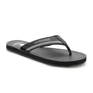 U.S. POLO ASSN. Men Ovi 3.0 Slipper - (Uk8) (Us9) (2Fd24990Z01), Black