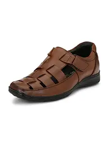 Eego Italy Genuine Leather Comfy Sandals Men Black Casual - P_A_9088_Brown_7