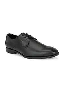 ALBERTO TORRESI Classy and Durable Men's Leather Formal Shoes with Lace-Up Closure - Perfect for Office and Special Occasions - Black - 10 UK/India