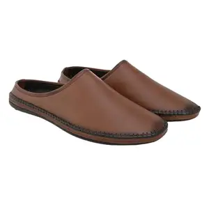 IMCOLUS Casual Synthetic Material Slip-on Mules Shoes for Men | Tan Color | Size - 10