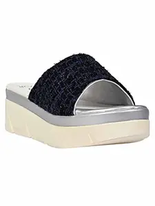 JOVE Women's synthetic Sandals | Blue/Silver | 38 UK | PFJVH0220806_BLUE/SILVER_38
