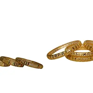 Generic Delicate Design Handcrafted Gold Plated Bangle Set for Women_Combobangle_58