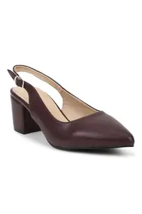 Allen Solly Women Maroon Casual Heels