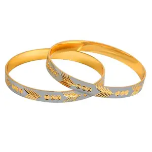 Efulgenz Fashion Jewellery Wedding Bracelet Bangles Set for Women (2 Pcs) Size 2.2