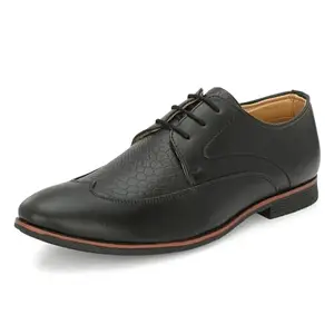 Centrino Formal Shoe for Men | Lace-Up Derby for Business & Casual Wear | Stylish Design with Comfortable Fit Craftsmanship for All-Day Support 64057-1_Black_7