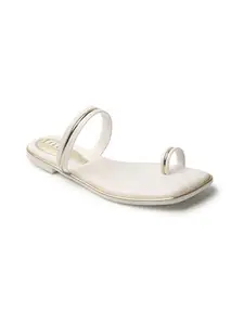 ELLE Women Sandal,White,UK-6