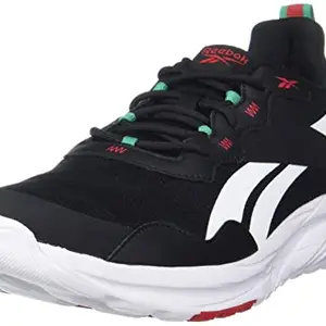 Reebok Men Synthetic Beat Run Running Shoes Black - White - Court Green - Vector RE UK 6