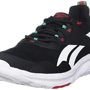 Reebok Men Synthetic Beat Run Running Shoes Black - White - Court Green - Vector RE UK 7