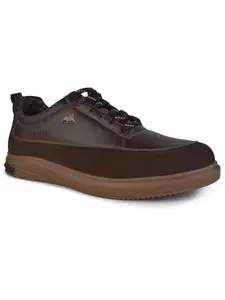 Jaripeo by BUCKAROO Jaripeo Cinco Vegan Leather Brown Casual Shoes for Men: Size UK 8