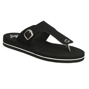 DR STTEP Men's Black Soft Footbed Slipper 7 UK/IND