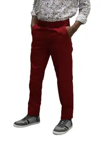 KTL0001 Formal Trousers RED Colour (in, Numeric, 34, Regular)