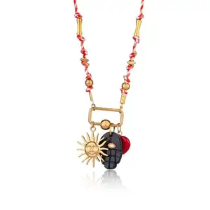 Heart of the Horizon Black and Gold Statement Necklace