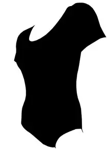 LYCOT - Ladies Leo Top Half Sleeves Pattren Black Red Swimwear (Size: XL)