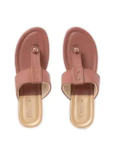 CLEO Khadim's Pink Flat Slip On Sandal for Women (5320315)