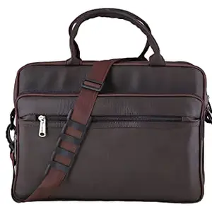 Lexmyneexpo Lexmyneexpo Leather Laptop Bag (Brown, 18 x 5 x 12 inch)