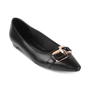 tresmode CHAMPS Women's Ballerina Shoes Pump Footwear Black, 3 UK / 36 EU - Ladies Ballet Flats Formal Casual Comfortable Wear