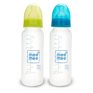 Mee Mee Eazy Flo Premium Baby Feeding Bottle (250 ml, Blue/Green)