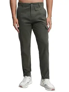 Highlander Men's Tapered Fit | Cargo Trousers | Sleek & Functional | Utility Pockets | Trouser for Men | Men Trousers