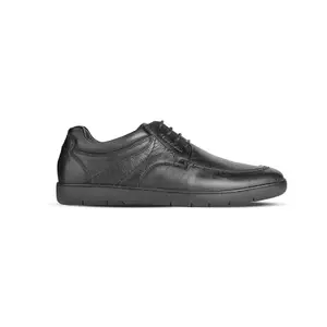 Ferry man Men's Leather Casual Shoes | Stylish & Comfortable | Perfect for Casual & Formal Occasions | Natural Leather | Lightweight & Durable Black