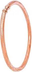 VIDEH Copper Adjustable Kada Bracelet Free Size Men & Women (Copper Kada)