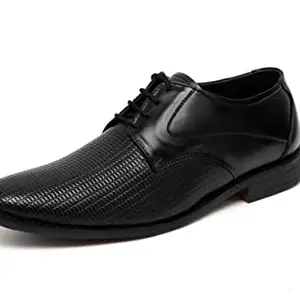 ARAMISH Black Genuine Leather Office Formal Shoes for Men - 9 UK