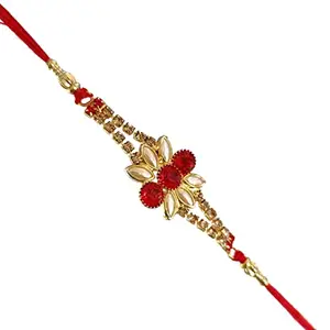 rakhi for brother, rakhiya.com, rakhiya, rakhi, rakhi combo, Red zerkin flower rakhi