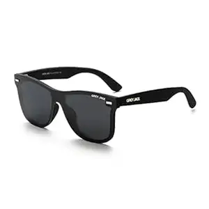 grey jack Flat Top Lens Sunglasses,TR90 Retro One Piece Shades Polarized Sunglasses for Men Women 650
