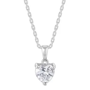 GIVA 925 Anushka Sharma Silver Solitaire Heart Pendant with Link Chain |Gifts for Girlfriend, Gifts for Women & Girls| With Certificate of Authenticity and 925 Stamp | 6 Month Warranty