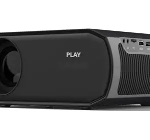 PLAY Newest MK PRO 16000 lumens 360 Degree Screen Rotation Native Full HD 1080p Auto Focus/auto Correction HDMI/USB/TF/LAN/AV/Audio Out Projector Electronic Zoom Projector (Black/Grey)