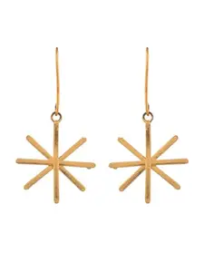 Silvermerc Designs Silvermerce Designs Gold Plated Flower Drop Earrings For Women | Jewellery For Weddings, Parties, and Everyday Glam || SBE9L_667