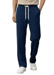 Pinkmint Men's Poly Lycra Ribbed Relaxed Fit Stretchable & Comfortable Trouser | Flexible Elastic Waist with Drawstring Lower for Man | Men Tack Pant Casual Wear | Gym Joggers | Lounge