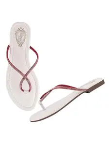 Shoetopia Women's Flat-755 White Flat Sandal-5 Kids UK (Flat-755-White)-EU38