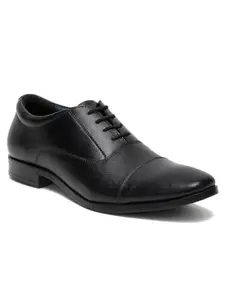 Kosher Black Genuine Leather Lace-up Formal Shoes