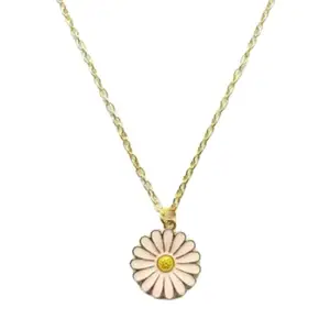 Sunflower Harvest of Happiness Elegance necklace for girls and women (Off-white)