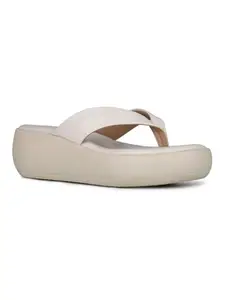 Inc.5 Womens Cream Casual Solid Round Toe Wedge Heel Sandals