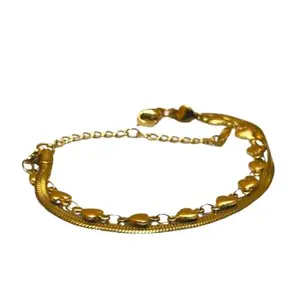 Women's Handcrafted Artificial Brass Trendy Bracelet Gift for Friend Sister & Mother Pack of 2 (20_Braclt)