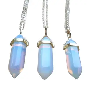 Crystal Pendants Necklaces Quartz Pendants Stone Natural Charms Healing Stone Necklace