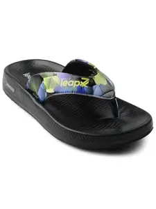 Liberty Leap7x NITWALK-L3 Casual Flip Flop for Women With Rubber Sole | Lightweight and Comfortable PU Outsole | Durable and Cushioned Footbed Stylish Home Footwear (Black 39EU)