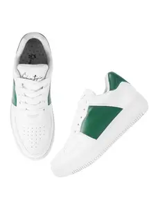 Shoetopia Women's Wedge Heel Sneakers Green