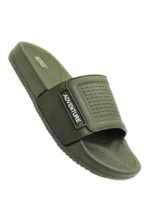 TRV Classic Ultra Soft Sliders/Slippers with Cushion FootBed for Boys & Girls | Comfortable & Light Weight | Stylish & Anti-Skid | Waterproof & Everyday Flip Flops for Boys& Girls Rapid-Olive-2