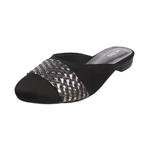 Metro Women's Black Ethnic Weave Detail Fashion Heel Sandals UK/5 EU/38 (31-149)