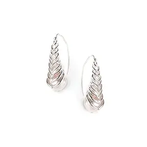 Shaya By Caratlane Swirl With Pearls Earrings In 925 Silver For Women