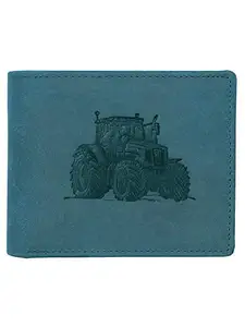 WildHorn Blue Leather Men's Wallet (WHEW5007BLUEHUNTER)