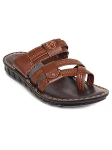 AJANTA Mens Tan Sandal PU3030