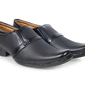 S.B. Footwear Men's Faux Leather Slip On Strap Black Formal Shoes FE020-9 (9 UK)